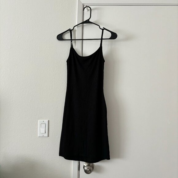 NWOT SKIMS Lounge Mini Slip Dress - Size S - Black - Picture 2 of 6